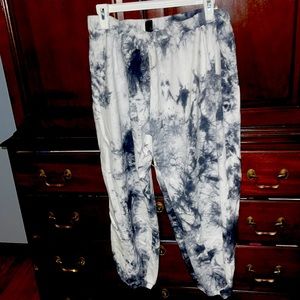black and white tye dye sweatpants
